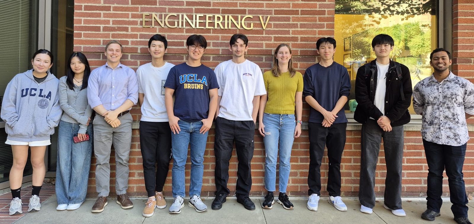 Members of the Szymanski Research Group at UCLA in front of Engineering V